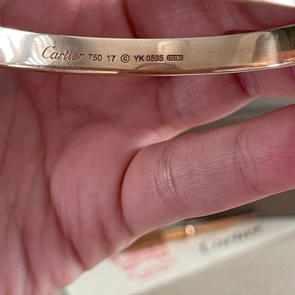 ❌SOLD❌Cartier LOVE Bracelet Rose Gold 17 Regular New Screw System - Picture 9 of 13